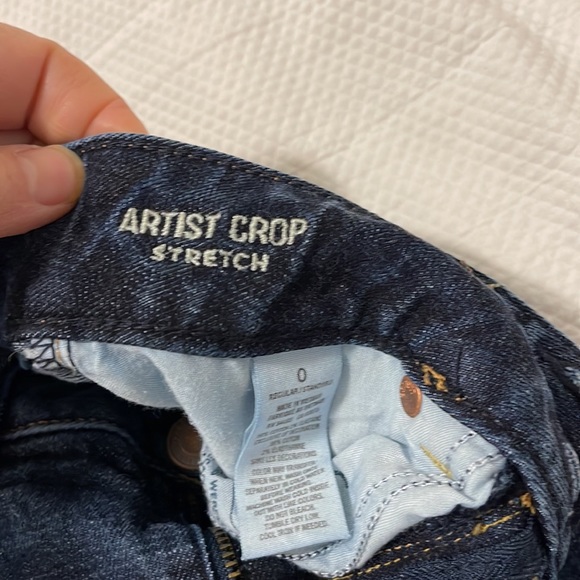 American Eagle Artist Crop Stretch Jeans Size 0 - Picture 4 of 10